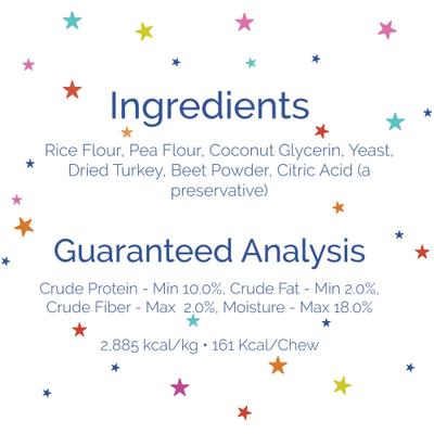 Show full view: Etta Says! Fusion Gourmet Adult Turkey & Beets Flavor Natural Dog Chew Treats, 1 count slide 8 of 9