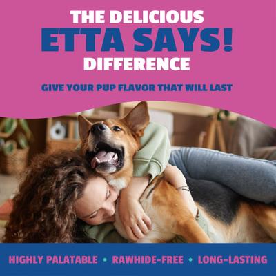 Show full view: Etta Says! Fusion Gourmet Adult Turkey & Beets Flavor Natural Dog Chew Treats, 1 count slide 4 of 9