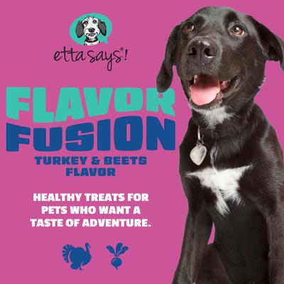 Show full view: Etta Says! Fusion Gourmet Adult Turkey & Beets Flavor Natural Dog Chew Treats, 1 count slide 3 of 9