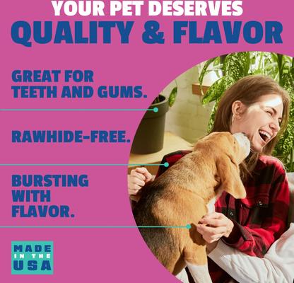 Show full view: Etta Says! Fusion Gourmet Adult Turkey & Beets Flavor Natural Dog Chew Treats, 12 count slide 5 of 8