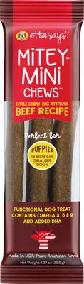 Show full view: Etta Says! Mitey Mini Chews Beef Recipe Dog Treats, 18 count slide 3 of 10
