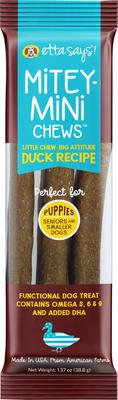 Show full view: Etta Says! Mitey Mini Chews Duck Recipe Dog Treats, 18 count slide 3 of 10