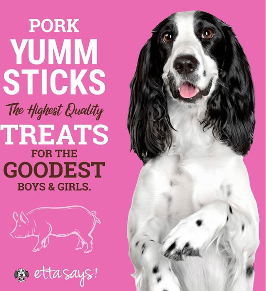 Show full view: Etta Says! Pork Yumm Sticks Human Grade Pork Dog Treats, 1 count slide 3 of 12