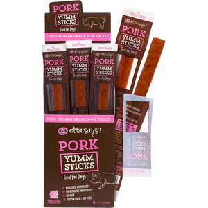 Etta Says! Pork Yumm Sticks Human Grade Pork Dog Treats, 24 count