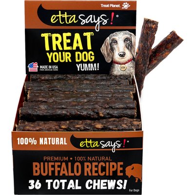 Etta Says! Etta Says! Premium 4" Buffalo Recipe Crunchy Dog Chews, 36 count