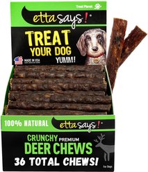 Etta Says! Premium 4" Deer Recipe Crunchy Dog Chews, 36 count