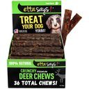 Etta Says! Premium 4" Deer Recipe Crunchy Dog Chews, 36 count