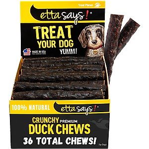 Etta Says! Premium 4" Duck Recipe Crunchy Dog Chews, 36 count