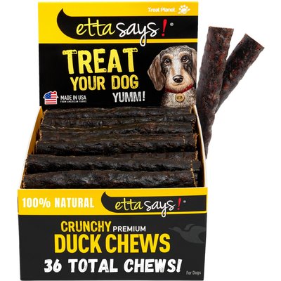 Etta Says! Etta Says! Premium 4" Duck Recipe Crunchy Dog Chews, 36 count