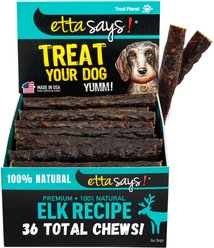 Etta Says! Premium 4" Elk Recipe Crunchy Dog Chews, 36 count
