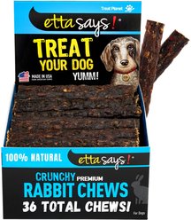Etta Says! Premium 4" Rabbit Recipe Crunchy Dog Chews, 36 count