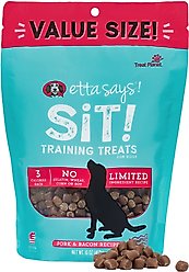 Etta Says! Sit! Training Treats Bacon Recipe Dog Treats, 1-lb bag
