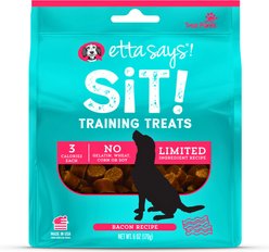 Etta Says! Sit! Training Treats Bacon Recipe Dog Treats, 6-oz bag