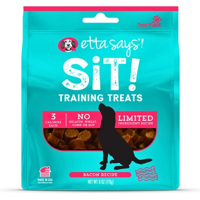 Etta Says! Etta Says! Sit! Training Treats Bacon Recipe Dog Treats, 6-oz bag