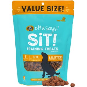 Etta Says! Sit! Training Treats Peanut Butter Recipe Dog Treats, 1-lb bag