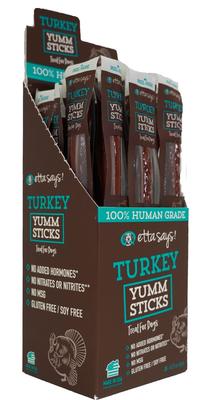 Show full view: Etta Says! Turkey Yumm Sticks Human Grade Turkey Jerky Dog Treats, 24 count slide 3 of 13