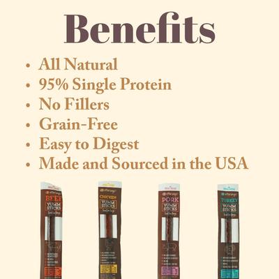 Show full view: Etta Says! Turkey Yumm Sticks Human Grade Turkey Jerky Dog Treats, 24 count slide 6 of 13