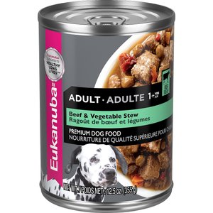 Eukanuba Adult Beef & Vegetable Stew Canned Dog Food, 12.5-oz, case of 12