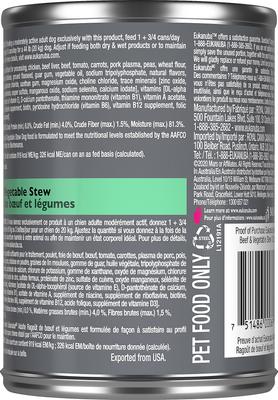 Show full view: Eukanuba Adult Beef & Vegetable Stew Canned Dog Food, 12.5-oz, case of 12 slide 3 of 11