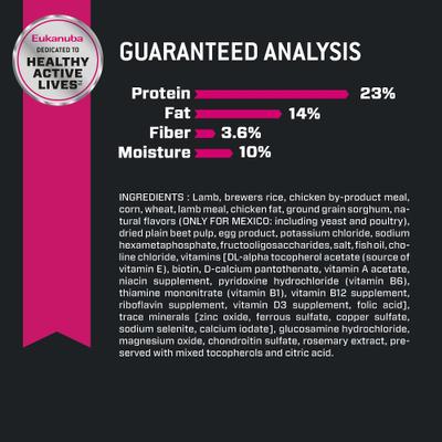 Show full view: Eukanuba Adult Lamb 1st Ingredient Dry Dog Food, 15-lb bag slide 8 of 12