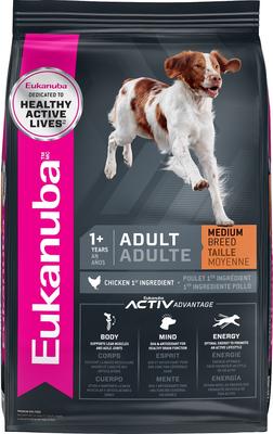 EUKANUBA Adult Medium Breed Dry Dog Food, bag