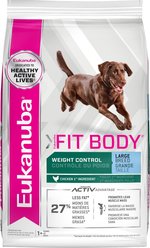 Eukanuba Fit Body Weight Control Large Breed Dry Dog Food, 28-lb bag