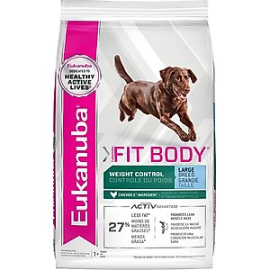 Eukanuba Fit Body Weight Control Large Breed Dry Dog Food, 28-lb bag