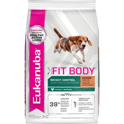 Eukanuba Eukanuba Fit Body Weight Control Medium Breed Dry Dog Food, 28-lb bag
