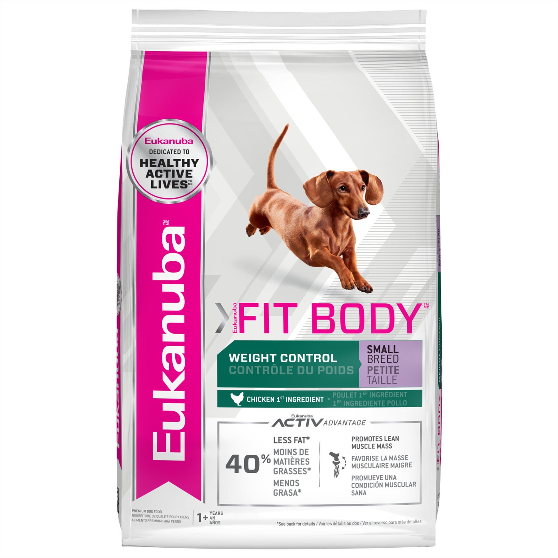 Eukanuba Fit Body Weight Control Small Breed Dry Dog Food, 14-lb bag