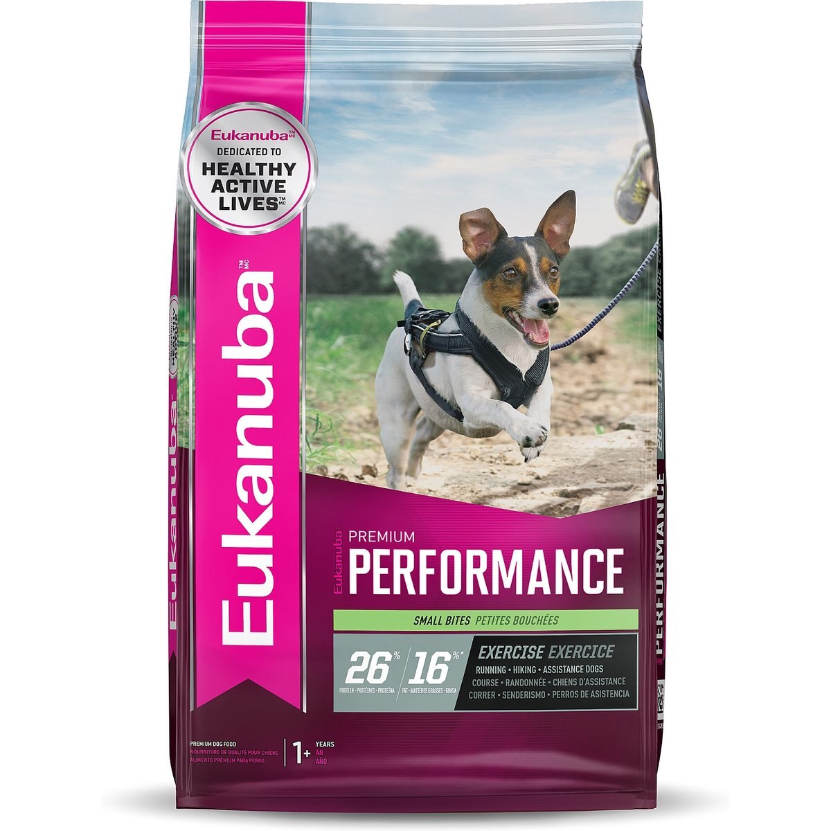 Eukanuba Premium Performance 26/16 Exercise Small Bites Adult Dog Food, 28-lb Bag