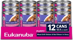Eukanuba Puppy Mixed Grill Chicken & Beef Dinner in Gravy Canned Dog Food, 12.5-oz, case of 12