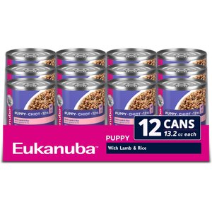 Eukanuba Puppy with Lamb & Rice Canned Dog Food, 13.2-oz, case of 12