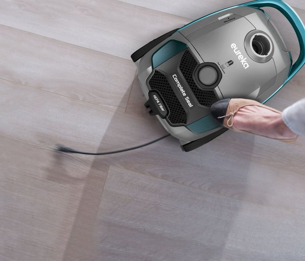 Eureka NEN170 Bagged Canister Vacuum, Silver/Teal, 3-L