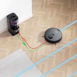 Eureka NERE10S Self Emptying Bagless Robot Vacuum, Black/Purple slide 2 of 9