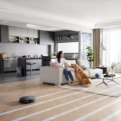 Show full view: Eureka NERE10S Self Emptying Bagless Robot Vacuum, Black/Purple slide 8 of 9