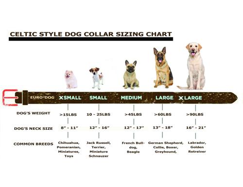 Show full view: Euro-Dog Celtic Style Luxury Leather Dog Collar, Bark Brown, X-Large slide 5 of 8