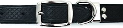 Euro-Dog Celtic Style Luxury Leather Dog Collar, Black, Medium slide 2 of 6