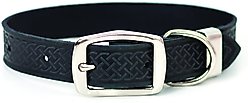 Euro-Dog Celtic Style Luxury Leather Dog Collar, Black, X-Small