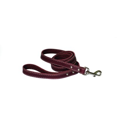 Euro-Dog Euro-Dog Leather Dog Leash, Burgundy, 6-ft long, 3/4-in wide