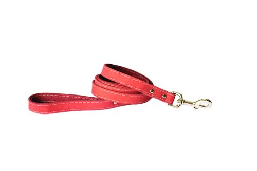 Show full view: Euro-Dog Leather Dog Leash, Coral, 6-ft long, 3/4-in wide slide 1 of 5