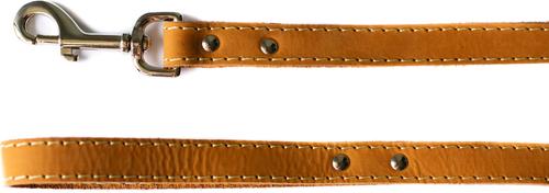Show full view: Euro-Dog Leather Dog Leash, Tan, 6-ft long, 5/8-in wide slide 2 of 5