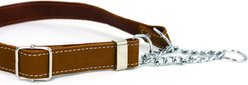 Euro-Dog Luxury Leather Martingale Dog Collar, Bark Brown, X-Small slide 2 of 6