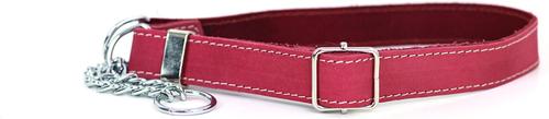 Show full view: Euro-Dog Luxury Leather Martingale Dog Collar, Coral, X-Large slide 1 of 8