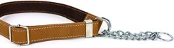 Euro-Dog Luxury Leather Martingale Dog Collar, Tan, Large slide 2 of 6