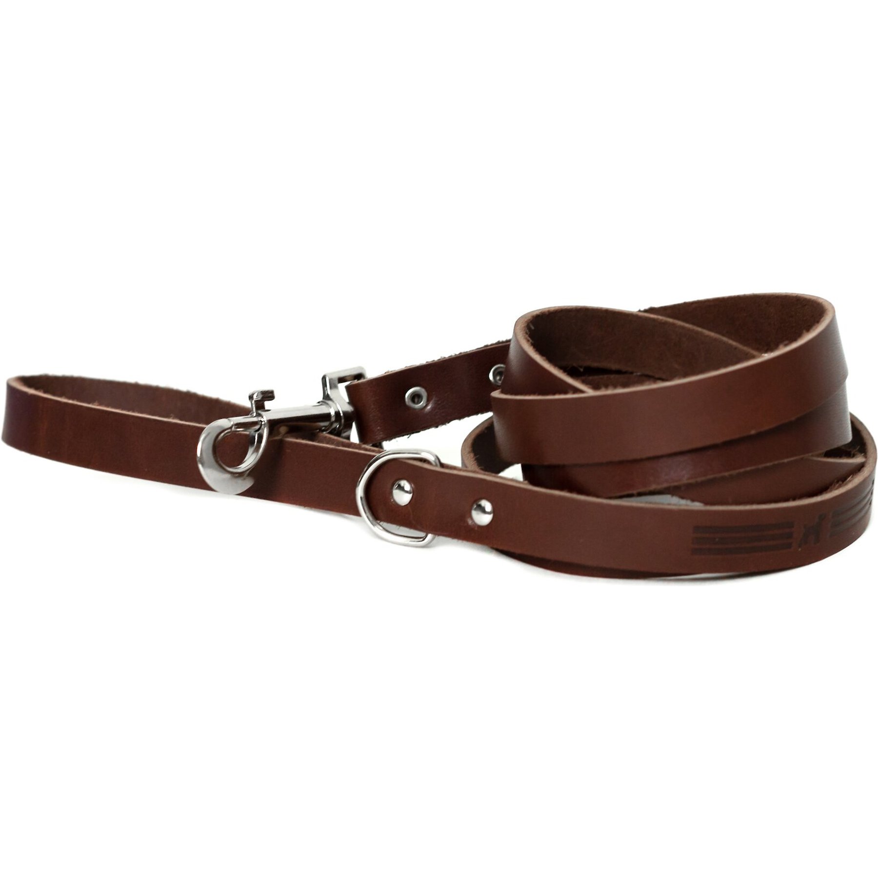 Euro-Dog Modern Leather Dog Lead, Chocolate, Medium