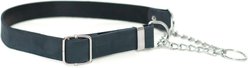 Euro-Dog Modern Leather Martingale Dog Collar, Blue Jeans, X-Small: 9 to 12-in neck