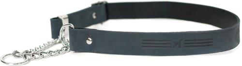 Show full view: Euro-Dog Modern Leather Martingale Dog Collar, Blue Jeans, X-Small: 9 to 12-in neck slide 4 of 8