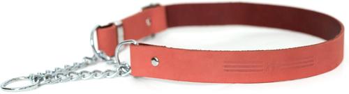 Show full view: Euro-Dog Modern Leather Martingale Dog Collar, Coral Reef, Small: 10 to 15-in neck slide 3 of 7