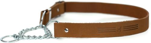 Show full view: Euro-Dog Modern Leather Martingale Dog Collar, Earth Brown, X-Small: 9 to 12-in neck slide 3 of 7