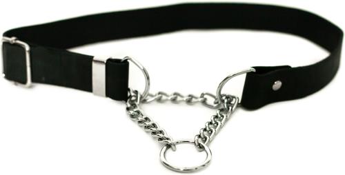 Show full view: Euro-Dog Modern Leather Martingale Dog Collar, Midnight Black, Large: 15 to 23-in neck slide 2 of 7